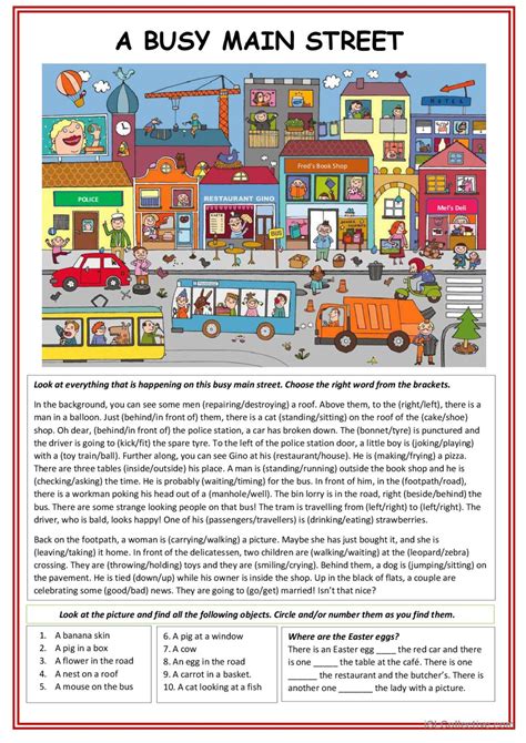 description of a busy city.